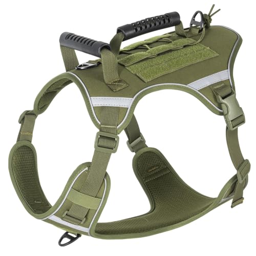 Arnés para mascotas sin tirones, arnés reflectante para perro, arnés de chaleco para paseos nocturnos seguros, resistente al desgaste, ajustable, fácil control, arnés de chaleco para caminar,