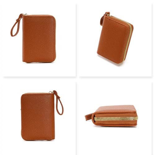 Stylish Multicolor Card Holder Wallet Compact Coin Purse with & Strap Card Bag for Men & (Yellow)2