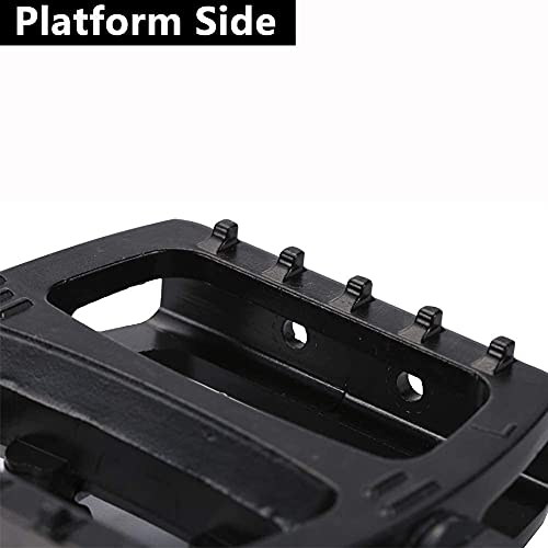 Spin Bike Pedals Indoor Cycling Pedals Dual Platform Bike Pedals (Only Black Strap Support) Hybrid Pedal With Clips And Straps Suitable For Spin Bike Compatible With Shimano Spd Peloton Bike Pedals… #TOP3
