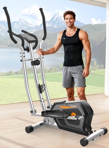 Crosstrainer für Zuhause,3-in-1-Crosstrainer mit 16 stufiger Widerstand,LCD Monitor, Wasserflaschen-und Gerätehalter, 6KG Schwungrad,Belastbar Bis 287LBS,Aerobic-Ellipsentrainer Crosstrainer für Zuhause,3-in-1-Crosstrainer mit 16 stufiger Widerstand,LCD Monitor, Wasserflaschen-und Gerätehalter, 6KG Schwungrad,Belastbar Bis 287LBS,Aerobic-Ellipsentrainer