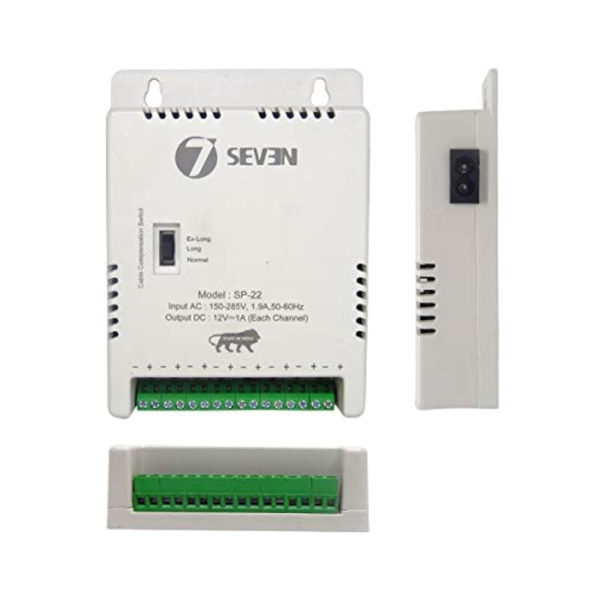 7SEVEN 8 CCTV Power Supply, 12V SMPS with Multi-Port Output