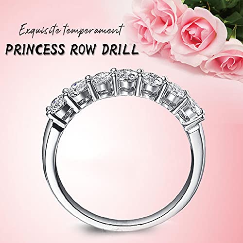 image for iLH Clearance Rings,Women Fashion Zircon Diamond Personalized Princess