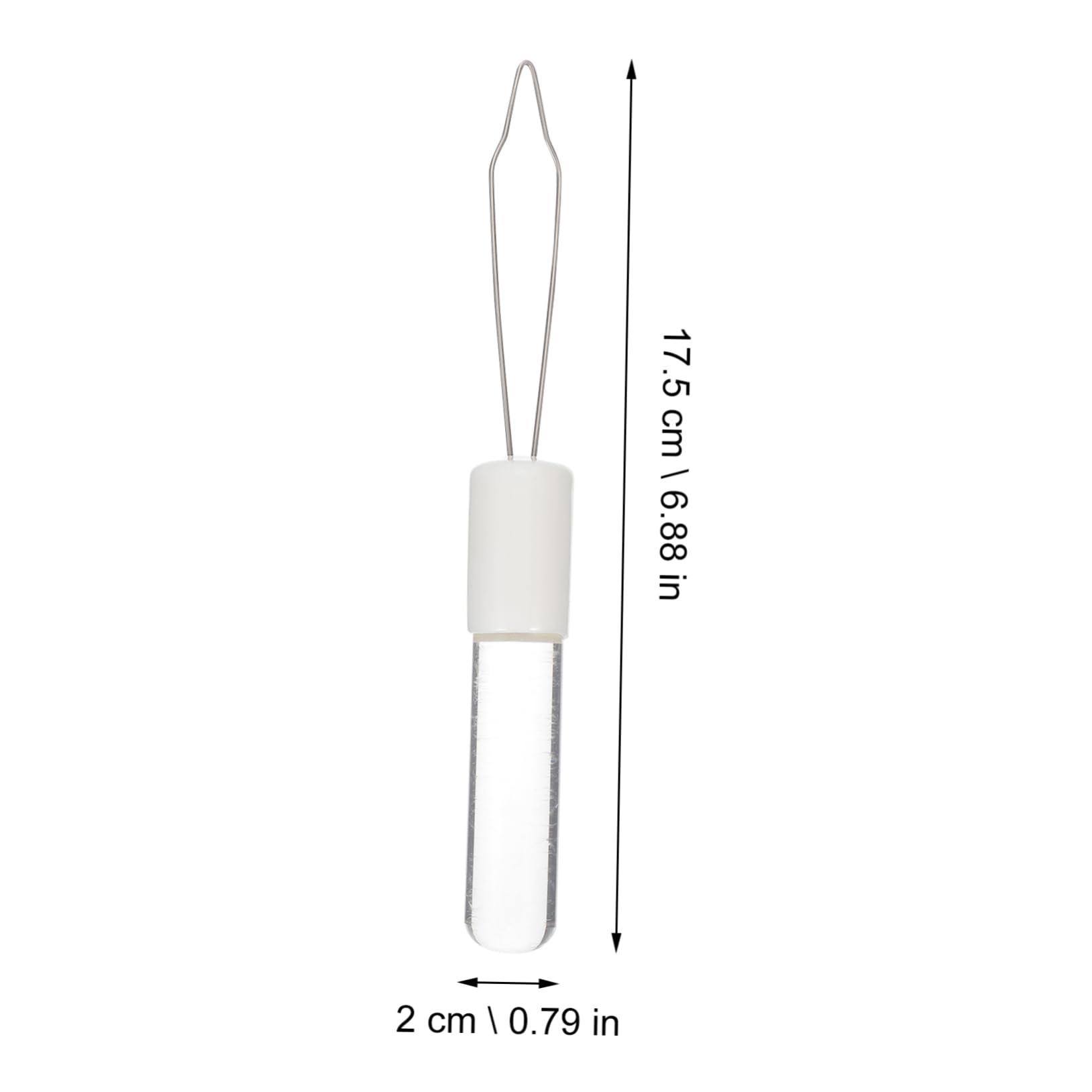 TOVINANNA Button Puller One- Hand Button Tool Buttons for Pants Daily Living Zipper Button Hook Device Grip Button Hook Zipper Puller Seniors Ribbed Handle Coat Buttoning Aid Acrylic White