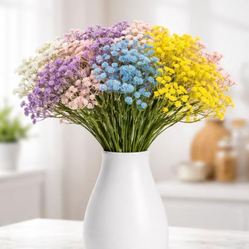 SATYAM KRAFT 20 Pcs Artificial Baby’s Breath Flowers (Gypsophila)...