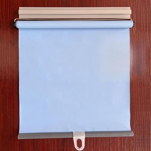 Estores Enrollables Retráctiles Sin Taladrar,Persianas Opacas Portátiles,Estor Enrollable Para Ventanas De 32-150cm De Ancho,Cortinas Con Protección UV,Para Cocina Baño,Blue-130x150cm(51.2x59in)