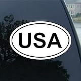 USA Euro Oval Bumper Sticker