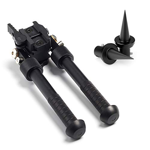 V8 Tactical Rifle Bipod Adjustable 360° Gun Tripod Bracket for Outdoor Hunting in Shooting Range Shooting Range