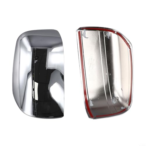 CashMuch Coque de rétroviseur métallique chromée pour Nissan Qashqai J10 2006–2014, pour boîtier de rétroviseur extérieur en plastique ABS