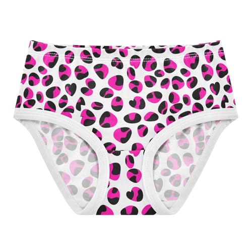 Joisal Bright Toddlers Underwear Floral 2t Cotton Girl Panties Cute Leopard Print Pink Black White Undies Kids Briefs