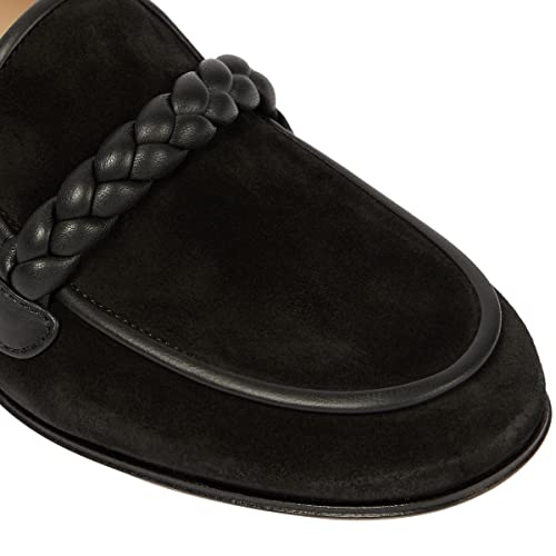 Image of MOOMMO Women Comfortable Suede Loafer Flats Round Closed Toe Slip On Penny Loafers Knitted Strap Oxford Loafer Shoes for Office Ladies Work Daily Casual Club Driver Flats Spring Elegant 4-11 M US