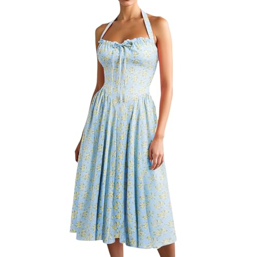 Robe dos nu lait au bustier corset et volants romantiques