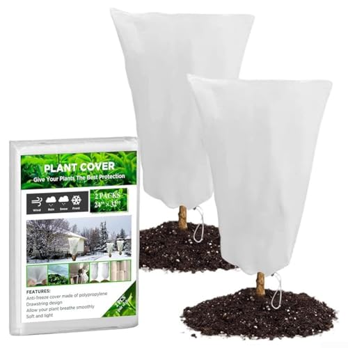 2 Pcs Horticultural Warming Fleece Jackets for ZIP And Drawstring Closure Exceptional Protection Environmentally Friendly (120 Width*180cm)