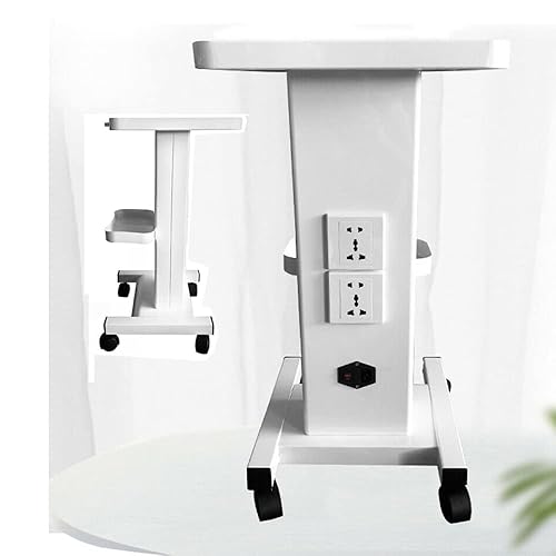 Carrito con ruedas para salón de belleza, spa, almacenamiento de equipo con enchufe, organizador de almacenamiento de belleza multifunción, carrito,