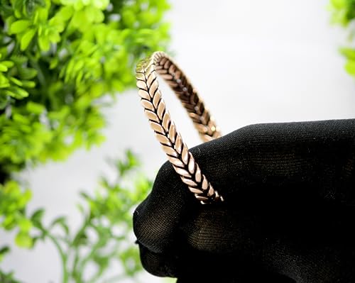 Braided Twist Eternity Handmade Oxidised Pure Copper Bangle Gift Jewelry for Men and Women2