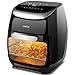 LANOX 11L Heißluftfritteusen-Ofen, Ölfreie Fritteuse und Ofen, One-Touch-Digitalbildschirm, 8 vordefinierte Programme, einschließlich Dörrfunktion