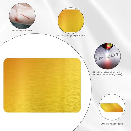SPORWAY 100 Stück Blanko Metall Visitenkarten - Rohlinge aus Aluminium, 86x54x0,21mm, für Haus und Büro, DIY Geschenkkarten in 10 Farben