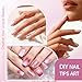 Buqikma 500PCS Short Nail Tips for Acrylic Nails - Clear False Short Artificial Tips for Manicure with Box（Pink Box with Tips）