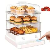 Electric Three-tier Steamer Made From Commercial-grade Stainless Steel a Large-capacity Breakfast Machine With a Timer Function Suitable for Home Use Restaurants and Banquets