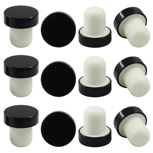 vibedor 12 Pcs T-shaped Stopper Cork Wine Bottle Stoppers, Reusable Sealing Plug for Wine Bottles,...