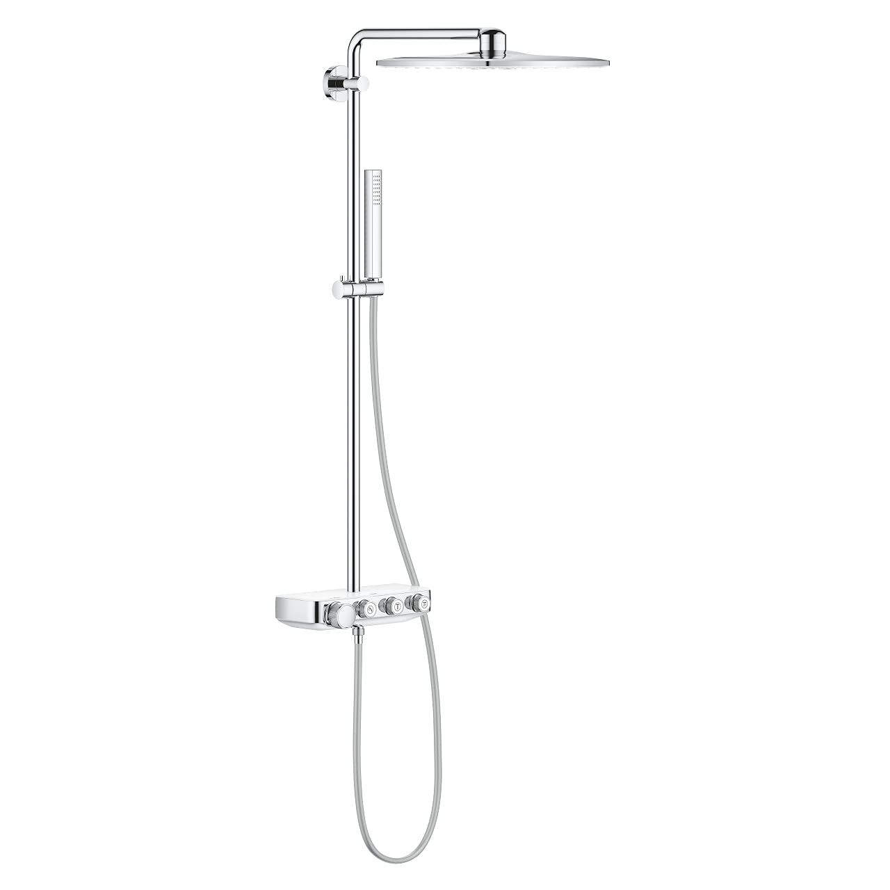 Grohe White Euphoria Smartcontrol System Shower System With Thermostat For Wall Mounting Moon 26508Ls0