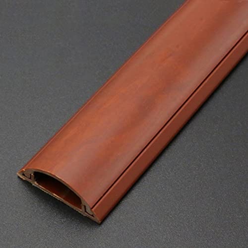 Cable Management Channel, Cubierta para cables con diseño de veta de madera, canaleta para cables bajo escritorio con adhesivo, fácil de instalar (Color: Estilo 5, Tamaño: 3 cables) miniatura 1