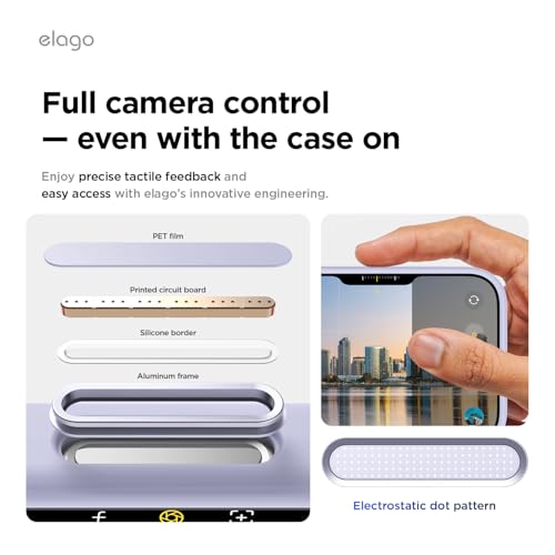 Image of elago for iPhone 17 Pro Max Case, Premium Magnetic Silicone Case, Compatible with MagSafe, Liquid Silicone Material, Protective Cover, Shockproof, Slim Phone, 6.9 inch (Purple)