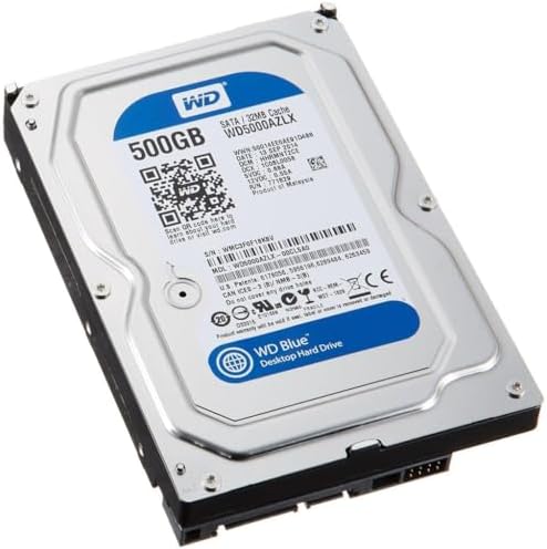 Western Digital Blue WD5000AZLX 500 GB rpm 32 MB Cache SATA III 6.0 GB/s 8,9 cm Internal desktop hard drive [Refurbished]-W/1 anno di garanzia