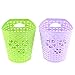 Ruilogod Plastic drążą Serca bagażu koszem 14cm Wysokość 2 szt Fioletowy Zielony