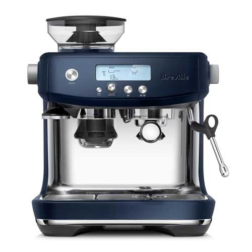 Breville the Barista Pro Espresso Machine with Grinder & Milk Frother, Espresso Maker with Seconds Heat Up, Cappuccino & Latte Machine for Home, BES878DBL, Damson Blue