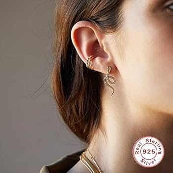 Amazon.com: ZX 1/2PCS 925 Sterling Silver Hiphop Punk Ear