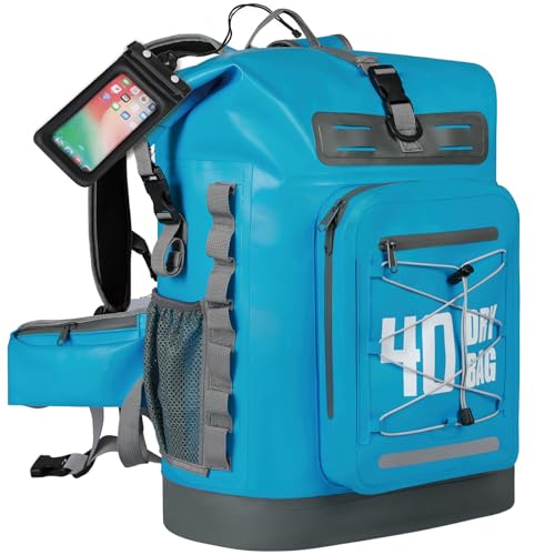 Image of MORXPLOR Dry Bag Waterproof,5L /10L /20L /30L /40L /55L Roll Top Dry Bag Backpack with WaterProof Phone Case for Swim,Kayak