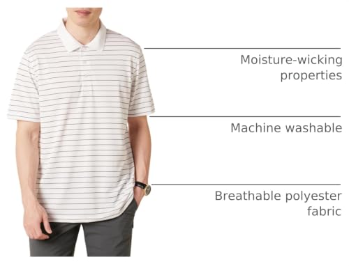 Image of Amazon Essentials Men's Regular Fit Golf Polo Shirt, Moisture-Wicking Quick Dry, Recycled Polyester, Short Sleeve