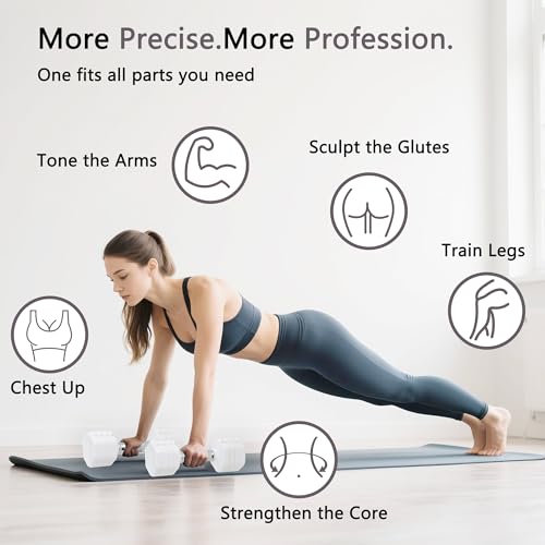 Image of Adjustable Dumbbell Set of 2 Total 20 Lbs 4-in-1 Each 4lb 6lb 8lb 10lb 1s-Adjust Dual-Stable Free Weights for Women Men Home Gym Outdoor Workouts