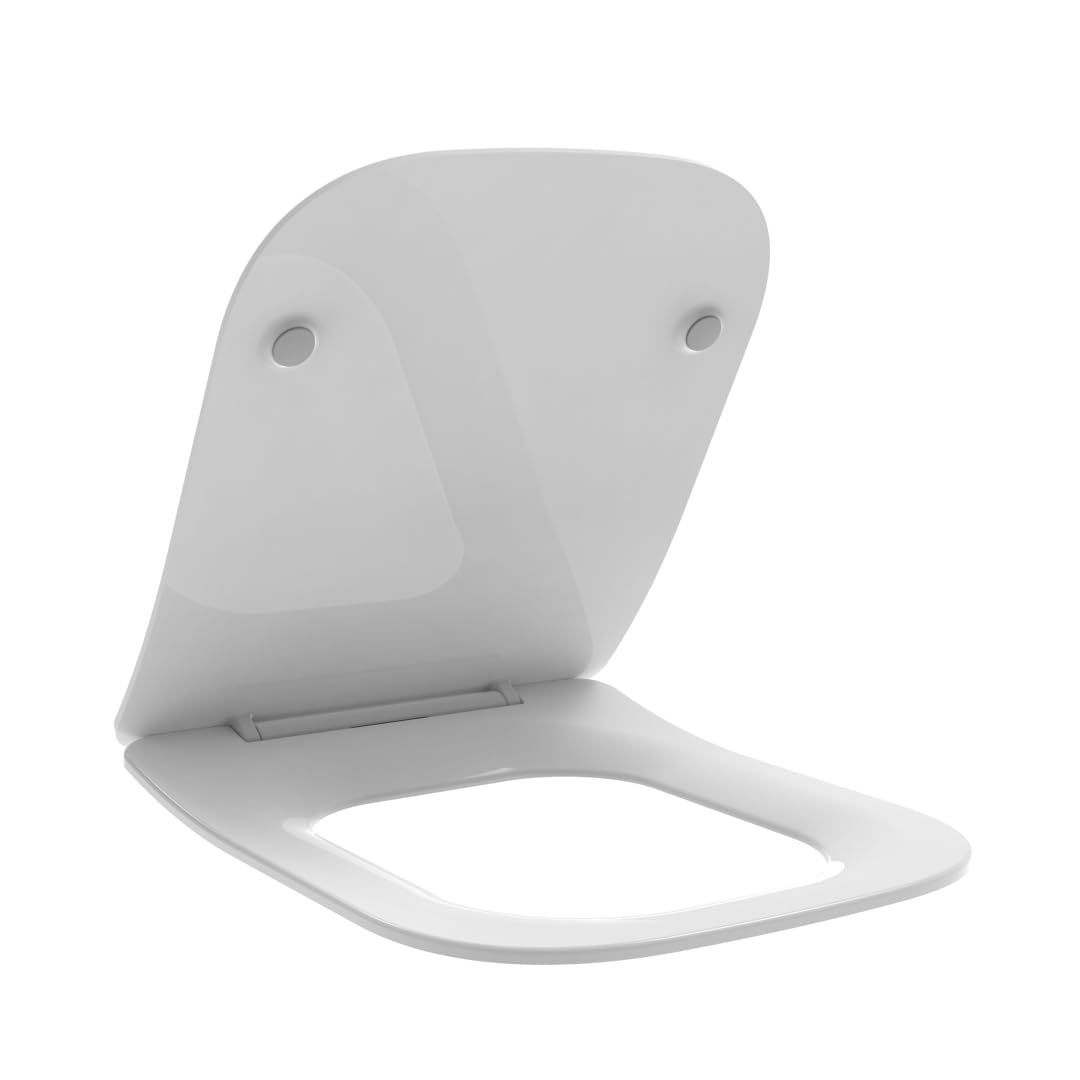Kiamami Valentina - Copriwater quadrato in termoindurente slim con chiusura rallentata