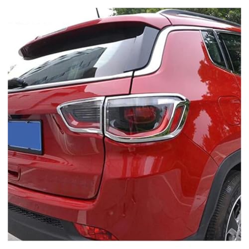 Protector de luz trasera para Jeep Compass 2017-2023 con acabado cromado 4