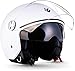 Produktbild ARMOR HELMETS® AV-63 Matt White · Jet-Helm · Motorrad-Helm Roller-Helm Scooter-Helm Moped Mofa-Helm Chopper Retro Vespa Pilot · ECE 22.05 Sonnenvisier Schnellverschluss Tasche L (59-60cm)