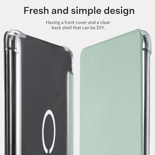 Image of CoBak Magnetic Case for 7 inch Kindle Paperwhite 12th Gen 2024 and Kindle Colorsoft - Compatible with iPhone MagSafe, for Samsung /Belkin /Anker Wireless Charging Pads, Clear Back Cover, Auto Sleep Wake