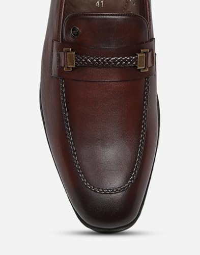 Image of Monte Carlo Mens Solid Slip on Genuine Leather Loafers (201817FW)