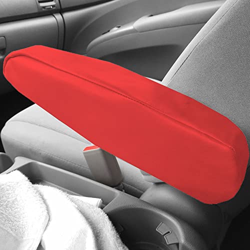 Image of FH Group Premium Faux Leather Armrest Cover Semi-Universal Fit, One Pair, Set of 2 Red