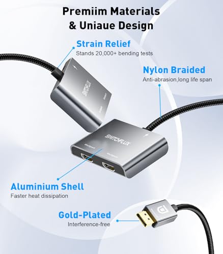 Adaptador DisplayPort a Dual DisplayPort para Monitores miniatura 7