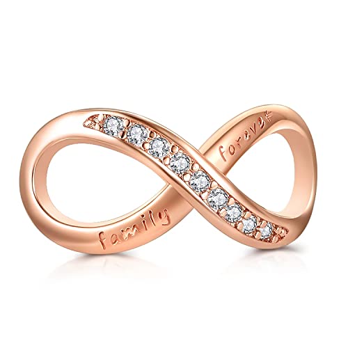 Maria Fonte bead charm simbolo infinito in argento sterling 925, compatibile con le più diffuse marche di braccialetti e collane, colore...