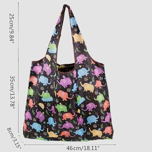 JOERBABU Tasche faltbare, wiederverwendbare Einkaufstasche mit großer Kapazität, stilvolle und praktische Leopardenmuster-Polyester-Tasche