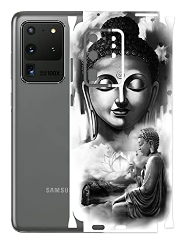 Image of AtOdds - Samsung Galaxy S20 Ultra Mobile Back Skin Rear Screen Guard Protector Film Wrap (Coverage - Back+Camera+Sides) (Buddha)