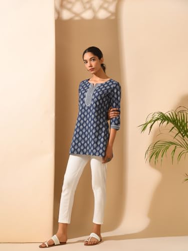 Image of Meesan Women's Casual Ethnic 3 /4 Sleeve Printed Tunic