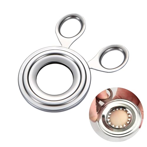 Lonimia - Ouvre-œufs en acier inoxydable - Coupe-œufs gourmet - Coupe-œufs crus et durs - Outil de cuisine