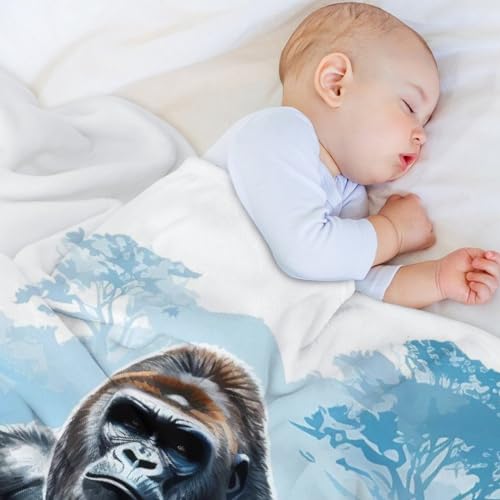Manta de franela Gorilla mullida contra el frío en la cama 4