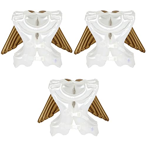 INOOMP 3 peças de roupa de banho inflável infantil adorável asa de anjo roupa de banho infantil (bra