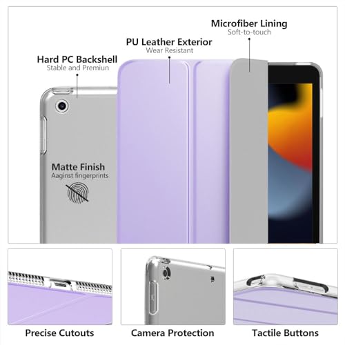 Image of Moko Smart Case for iPad 9th / 8th / 7th Gen Case 10.2 Inch,Spring Lilac