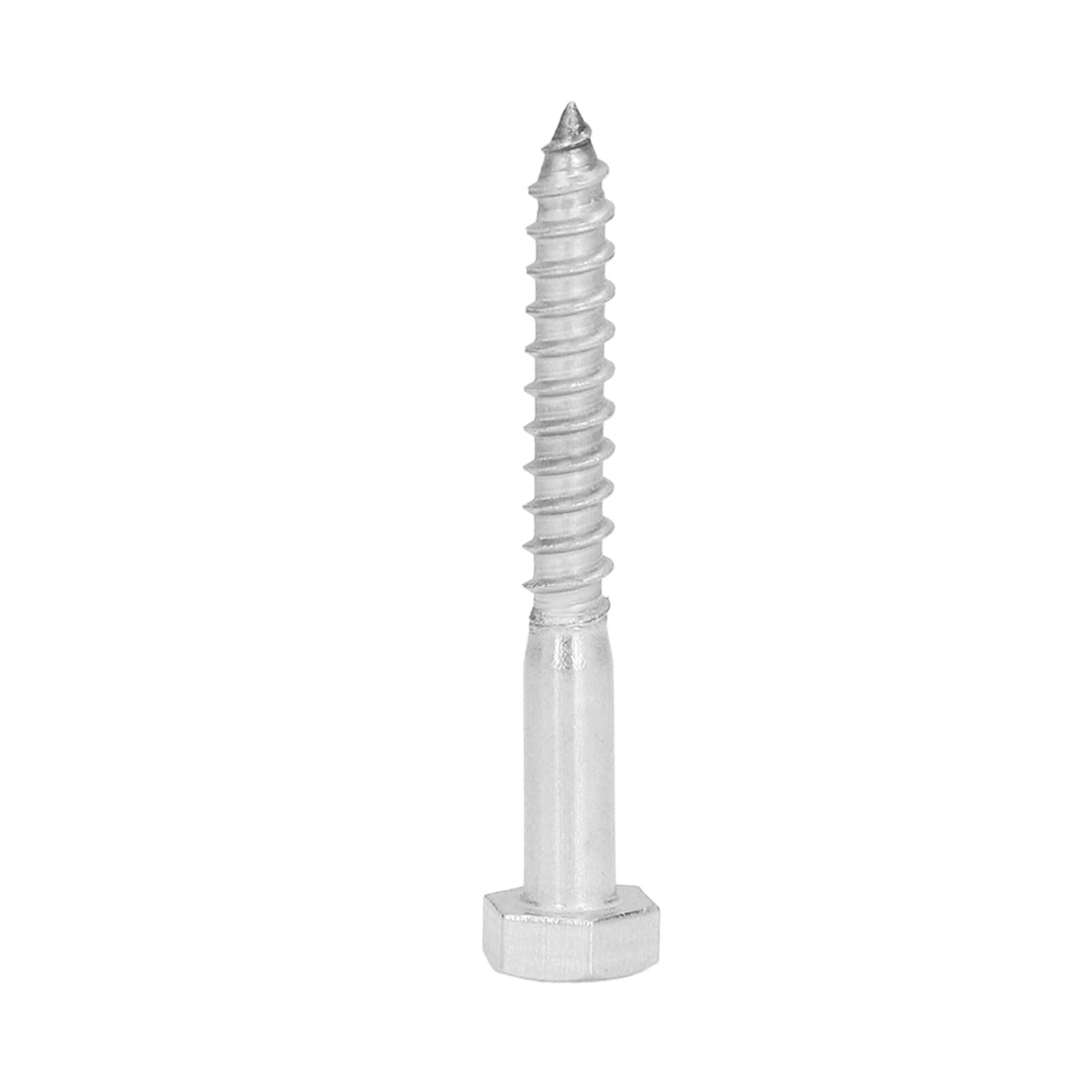 Vis autotaraudeuse, boulon à demi-filetage en acier inoxydable 304, vis tire-fond hexagonales en bois, vis autotaraudeuse en bois (M6*50MM)