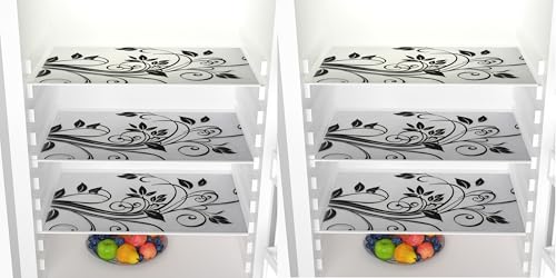 Image of Refrigerator Drawer Mat /Fridge Mat Set of 6 Piece (11.5 X 17.5 Inches) (Branch)